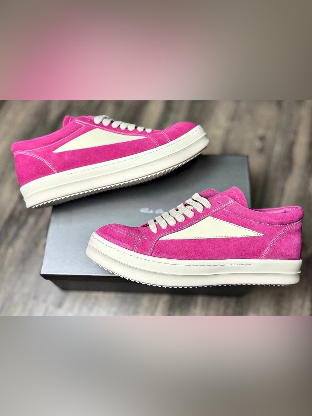 Rick Owen’s Pink & White Sneakers Brand New with box and shopping bag